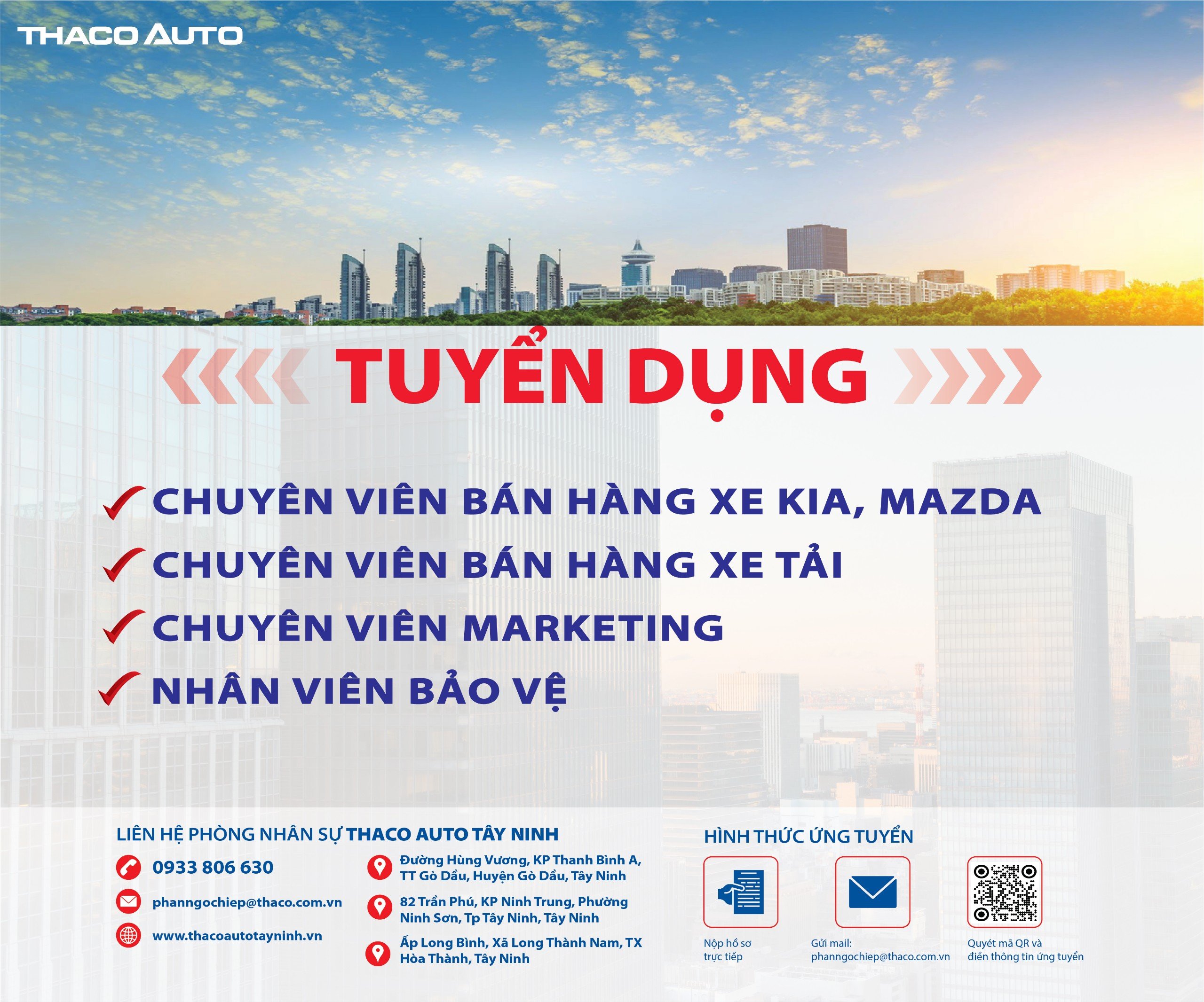 Tuyển dụng Thaco Auto Tây Ninh